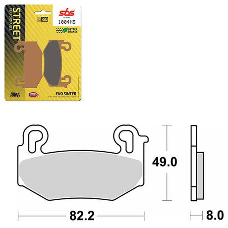 SBS PERFORMANCE HS SINTER BRAKE PAD (6251004100) - DRIVEN Canada's Powersports 6251004100