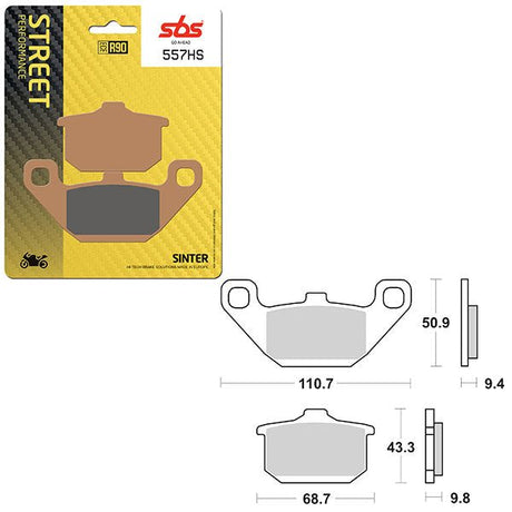 SBS PERFORMANCE HS SINTER FRONT BRAKE PAD (6250557108) - DRIVEN Canada's Powersports 6250557108