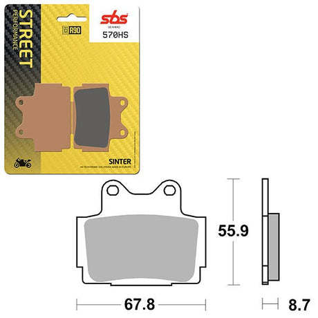 SBS PERFORMANCE HS SINTER FRONT BRAKE PAD (6250570108) - DRIVEN Canada's Powersports 6250570108