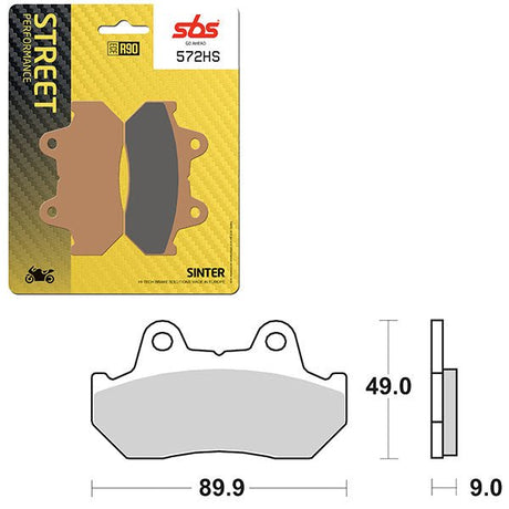 SBS PERFORMANCE HS SINTER FRONT BRAKE PAD (6250572108) - DRIVEN Canada's Powersports 6250572108