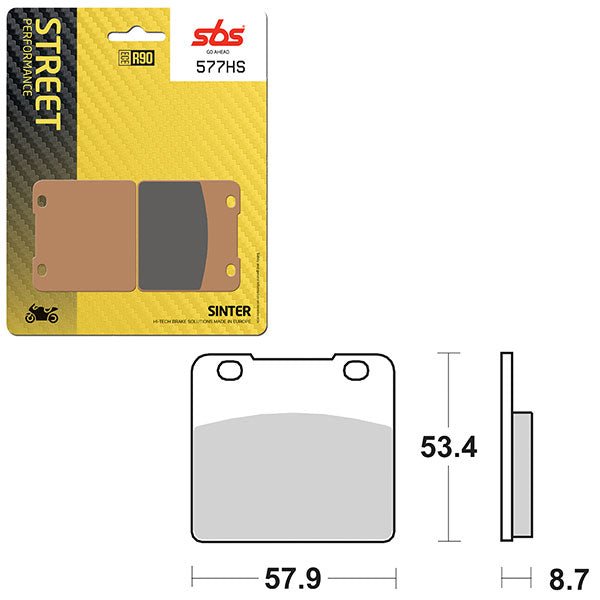 SBS PERFORMANCE HS SINTER FRONT BRAKE PAD (6250577108) - DRIVEN Canada's Powersports 6250577108