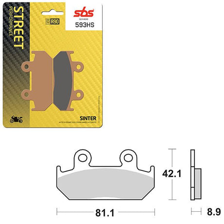 SBS PERFORMANCE HS SINTER FRONT BRAKE PAD (6250593108) - DRIVEN Canada's Powersports 6250593108