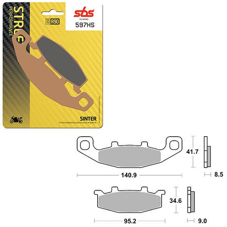 SBS PERFORMANCE HS SINTER FRONT BRAKE PAD (6250597108) - DRIVEN Canada's Powersports 6250597108
