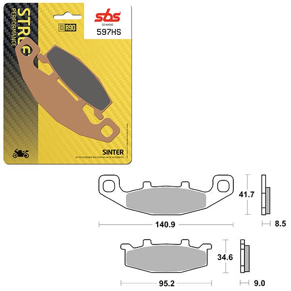 SBS PERFORMANCE HS SINTER FRONT BRAKE PAD (6250597108) - DRIVEN Canada's Powersports 6250597108