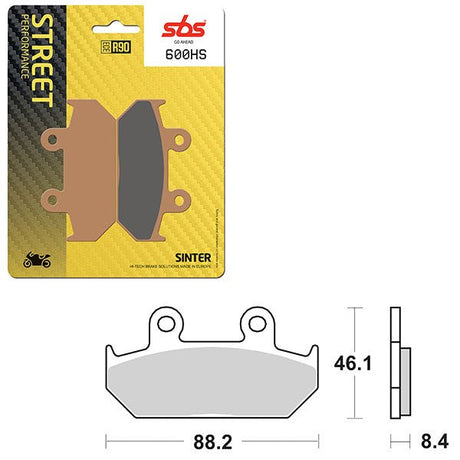 SBS PERFORMANCE HS SINTER FRONT BRAKE PAD (6250600108) - DRIVEN Canada's Powersports 6250600108