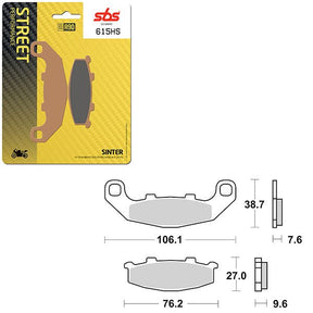 SBS PERFORMANCE HS SINTER FRONT BRAKE PAD (6250615108) - DRIVEN Canada's Powersports 6250615108