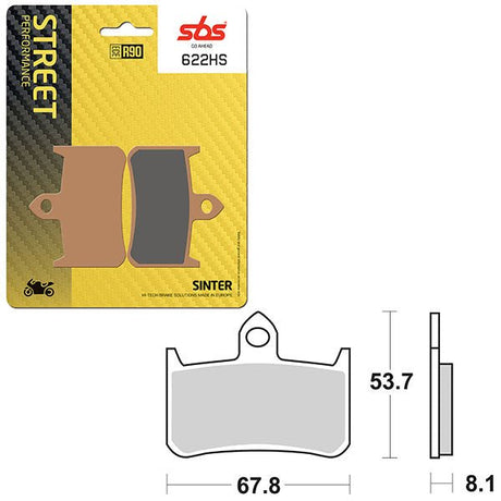 SBS PERFORMANCE HS SINTER FRONT BRAKE PAD (6250622108) - DRIVEN Canada's Powersports 6250622108