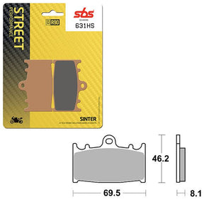 SBS PERFORMANCE HS SINTER FRONT BRAKE PAD (6250631108) - DRIVEN Canada's Powersports 6250631108