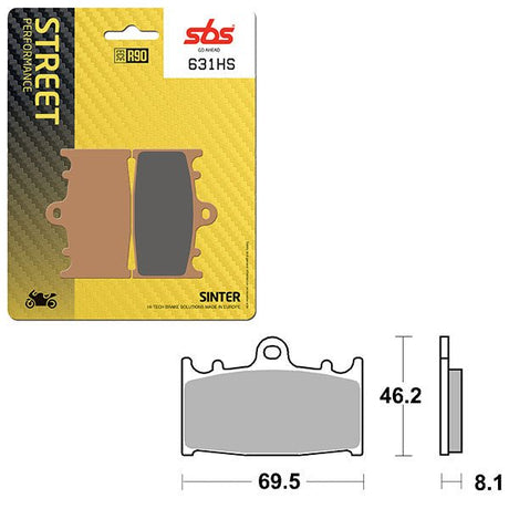 SBS PERFORMANCE HS SINTER FRONT BRAKE PAD (6250631108) - DRIVEN Canada's Powersports 6250631108