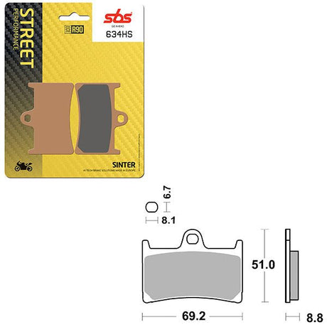 SBS PERFORMANCE HS SINTER FRONT BRAKE PAD (6250634108) - DRIVEN Canada's Powersports 6250634108
