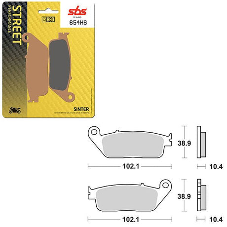 SBS PERFORMANCE HS SINTER FRONT BRAKE PAD (6250654108) - DRIVEN Canada's Powersports 6250654108