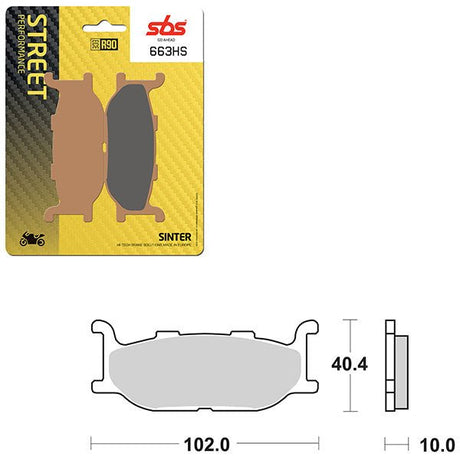 SBS PERFORMANCE HS SINTER FRONT BRAKE PAD (6250663108) - DRIVEN Canada's Powersports 6250663108