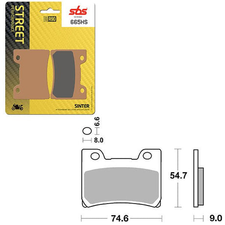 SBS PERFORMANCE HS SINTER FRONT BRAKE PAD (6250665108) - DRIVEN Canada's Powersports 6250665108