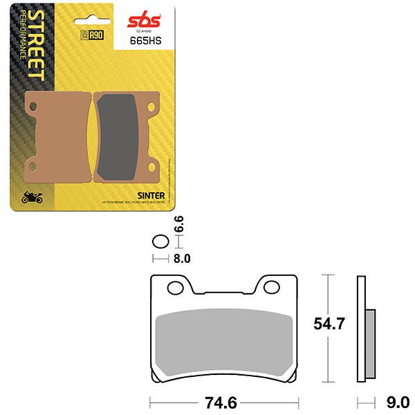 SBS PERFORMANCE HS SINTER FRONT BRAKE PAD (6250665108) - DRIVEN Canada's Powersports 6250665108
