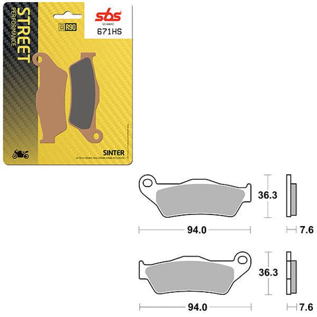 SBS PERFORMANCE HS SINTER FRONT BRAKE PAD (6250671108) - DRIVEN Canada's Powersports 6250671108