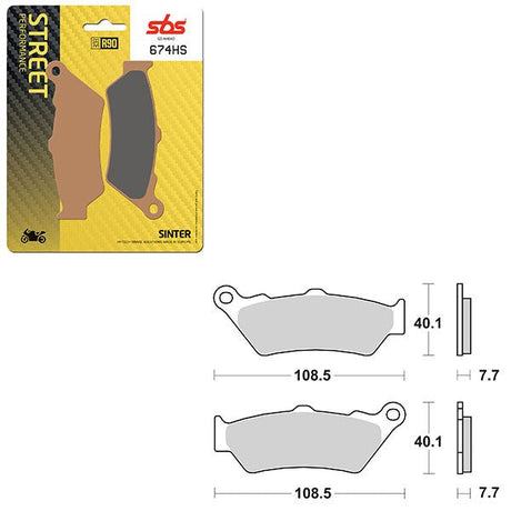 SBS PERFORMANCE HS SINTER FRONT BRAKE PAD (6250674108) - DRIVEN Canada's Powersports 6250674108