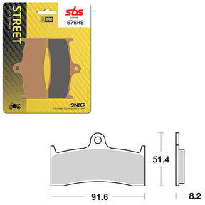 SBS PERFORMANCE HS SINTER FRONT BRAKE PAD (6250676108) - DRIVEN Canada's Powersports 6250676108