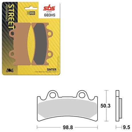 SBS PERFORMANCE HS SINTER FRONT BRAKE PAD (6250683108) - DRIVEN Canada's Powersports 6250683108
