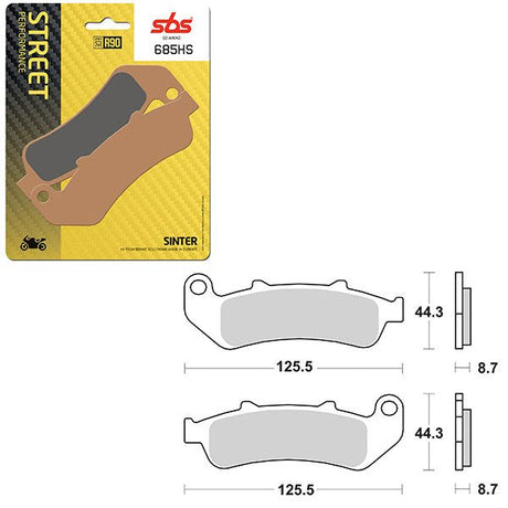 SBS PERFORMANCE HS SINTER FRONT BRAKE PAD (6250685108) - DRIVEN Canada's Powersports 6250685108
