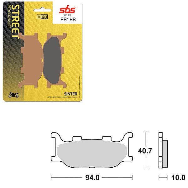 SBS PERFORMANCE HS SINTER FRONT BRAKE PAD (6250691108) - DRIVEN Canada's Powersports 6250691108