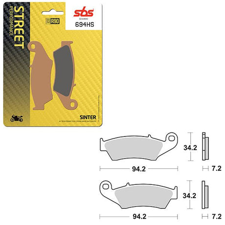 SBS PERFORMANCE HS SINTER FRONT BRAKE PAD (6250694108) - DRIVEN Canada's Powersports 6250694108