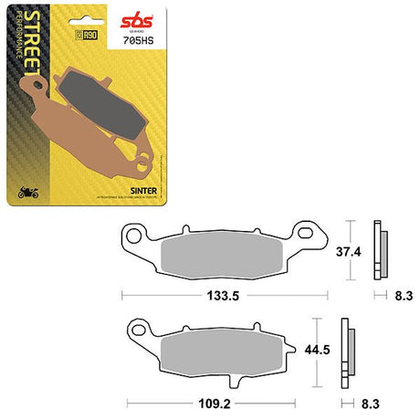 SBS PERFORMANCE HS SINTER FRONT BRAKE PAD (6250705108) - DRIVEN Canada's Powersports 6250705108