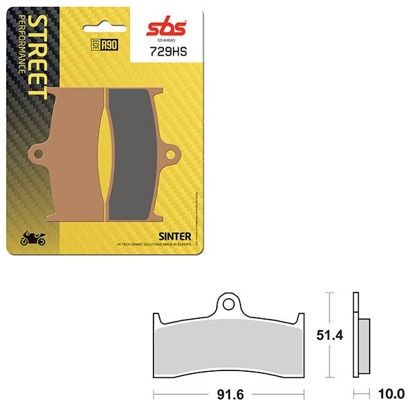 SBS PERFORMANCE HS SINTER FRONT BRAKE PAD (6250729108) - DRIVEN Canada's Powersports 6250729108