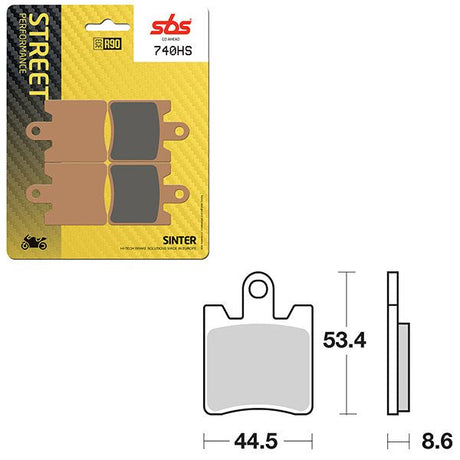 SBS PERFORMANCE HS SINTER FRONT BRAKE PAD (6250740108) - DRIVEN Canada's Powersports 6250740108