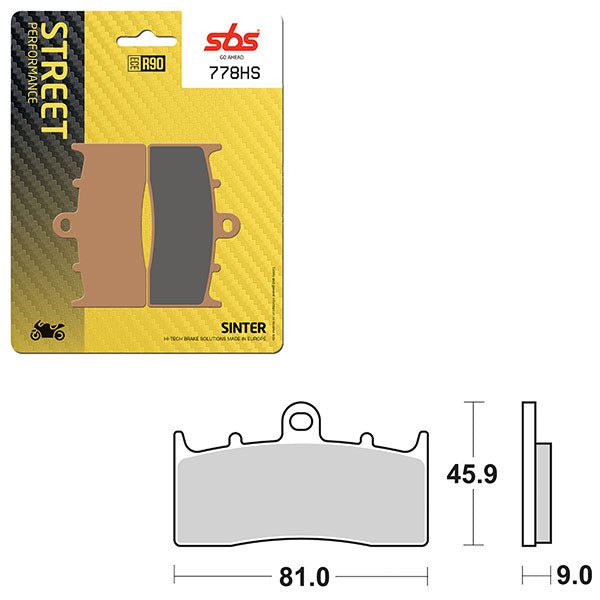 SBS PERFORMANCE HS SINTER FRONT BRAKE PAD (6250778108) - DRIVEN Canada's Powersports 6250778108