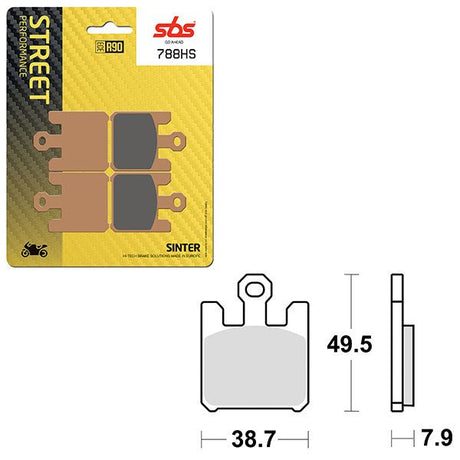 SBS PERFORMANCE HS SINTER FRONT BRAKE PAD (6250788108) - DRIVEN Canada's Powersports 6250788108