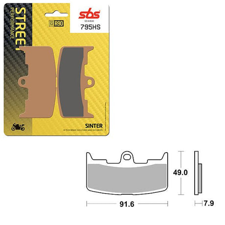SBS PERFORMANCE HS SINTER FRONT BRAKE PAD (6250795108) - DRIVEN Canada's Powersports 6250795108