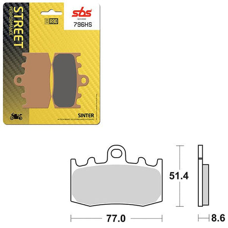 SBS PERFORMANCE HS SINTER FRONT BRAKE PAD (6250796108) - DRIVEN Canada's Powersports 6250796108