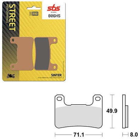 SBS PERFORMANCE HS SINTER FRONT BRAKE PAD (6250806108) - DRIVEN Canada's Powersports 6250806108