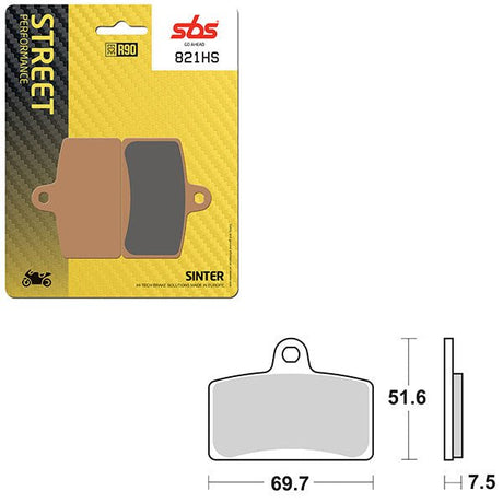 SBS PERFORMANCE HS SINTER FRONT BRAKE PAD (6250821108) - DRIVEN Canada's Powersports 6250821108
