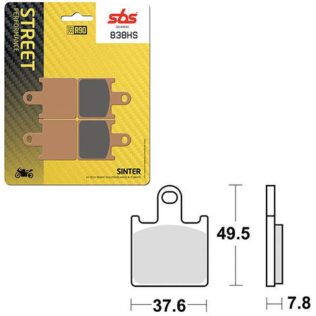 SBS PERFORMANCE HS SINTER FRONT BRAKE PAD (6250838108) - DRIVEN Canada's Powersports 6250838108