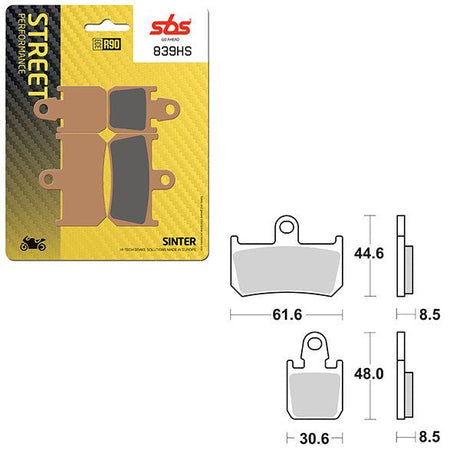 SBS PERFORMANCE HS SINTER FRONT BRAKE PAD (6250839108) - DRIVEN Canada's Powersports 6250839108