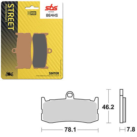SBS PERFORMANCE HS SINTER FRONT BRAKE PAD (6250864108) - DRIVEN Canada's Powersports 6250864108