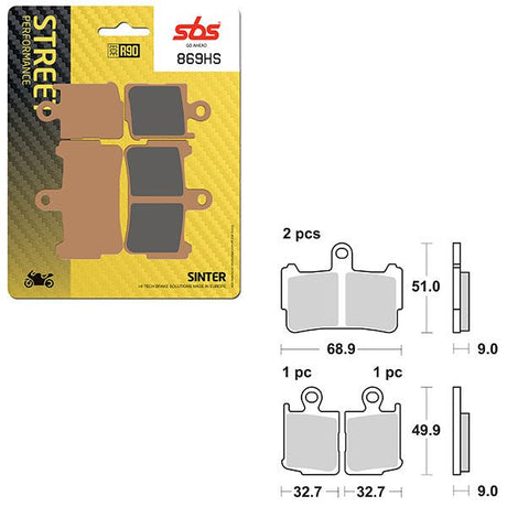 SBS PERFORMANCE HS SINTER FRONT BRAKE PAD (6250869108) - DRIVEN Canada's Powersports 6250869108