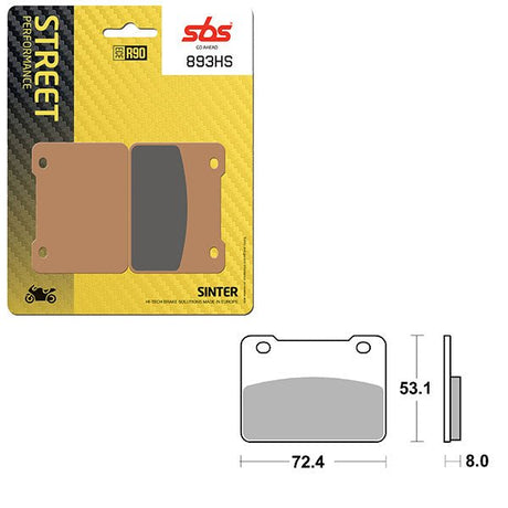SBS PERFORMANCE HS SINTER FRONT BRAKE PAD (6250893108) - DRIVEN Canada's Powersports 6250893108