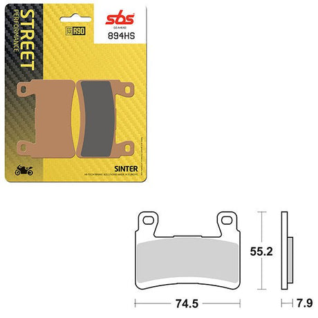 SBS PERFORMANCE HS SINTER FRONT BRAKE PAD (6250894108) - DRIVEN Canada's Powersports 6250894108