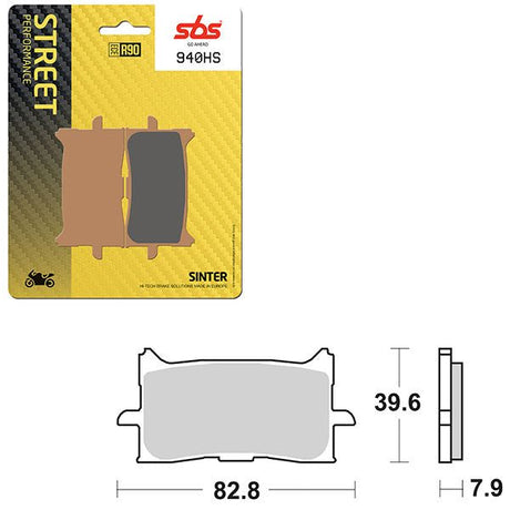 SBS PERFORMANCE HS SINTER FRONT BRAKE PAD (6250940108) - DRIVEN Canada's Powersports 6250940108