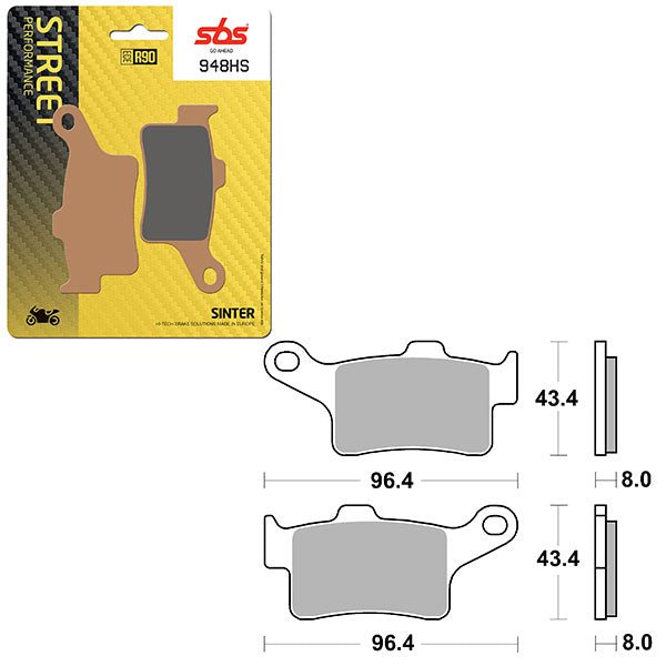 SBS PERFORMANCE HS SINTER FRONT BRAKE PAD (6250948108) - DRIVEN Canada's Powersports 6250948108