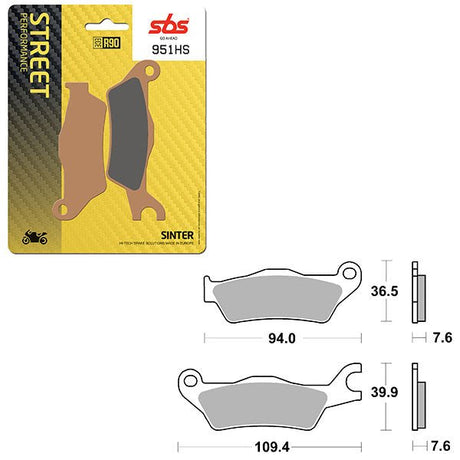 SBS PERFORMANCE HS SINTER FRONT BRAKE PAD (6250951108) - DRIVEN Canada's Powersports 6250951108