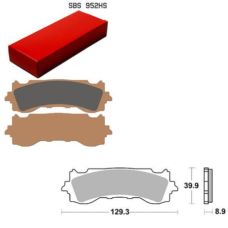 SBS PERFORMANCE HS SINTER FRONT BRAKE PAD (6250952108) - DRIVEN Canada's Powersports 6250952108