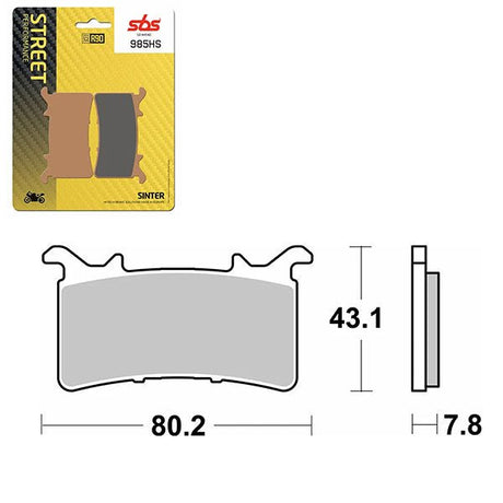 SBS PERFORMANCE HS SINTER FRONT BRAKE PAD (6250985100) - DRIVEN Canada's Powersports 6250985100