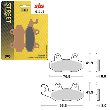 SBS PERFORMANCE LS SINTER BRAKE PAD (6260611100) - DRIVEN Canada's Powersports 6260611100