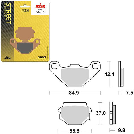 SBS PERFORMANCE LS SINTER REAR BRAKE PAD (1626546) - DRIVEN Canada's Powersports 1626546