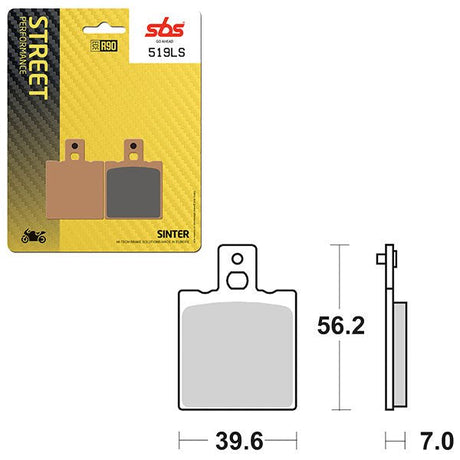 SBS PERFORMANCE LS SINTER REAR BRAKE PAD (6260519108) - DRIVEN Canada's Powersports 6260519108