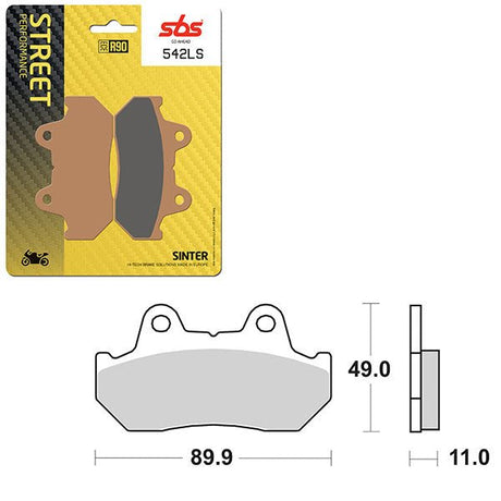SBS PERFORMANCE LS SINTER REAR BRAKE PAD (6260542108) - DRIVEN Canada's Powersports 6260542108