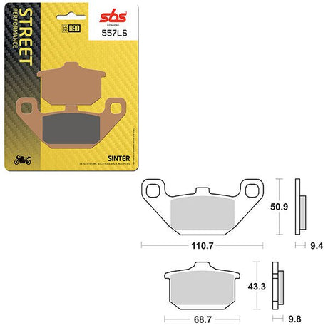 SBS PERFORMANCE LS SINTER REAR BRAKE PAD (6260557108) - DRIVEN Canada's Powersports 6260557108
